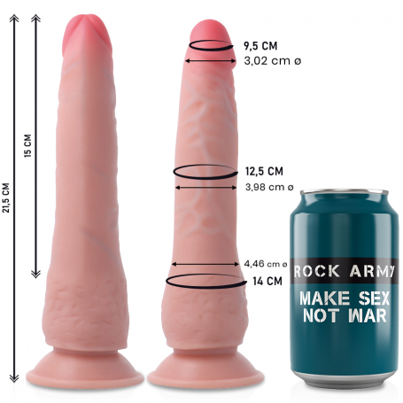 ROCKARMY DUAL DENSITY CRUSADER DILDO REALISTA 215 CM