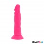 DIVERSIA DILDO FLEXIBLE CON VIBRACION 23 CM ROSA