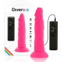 DIVERSIA DILDO FLEXIBLE CON VIBRACION 23 CM ROSA