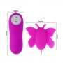 BAILE ESTIMULADOR DE CLiTORIS MARIPOSA LOVE EGGS 12 VELOCIDADES LILA CONTROL REMOTO