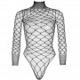 LEG AVENUE TEDDY CUERPO DE RED MANGA LARGA NEGRO S M