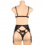 SUBBLIME SET TRES PIEZAS SUJETADOR LIGUERO TANGA L XL