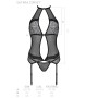 PASSION SATARA CORSET EROTIC LINE NEGRO S M