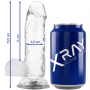 X RAY ARNeS DILDO REALISTA TRANSPARENTE 155 CM X 35 CM
