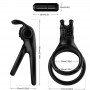 ARMONY TRAVELER ANILLO DOBLE VIBRADOR PAREJA RABBIT NEGRO