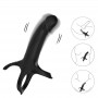 ARMONY DILDO CON ANILLO VIBRADOR CONTROL REMOTO NEGRO