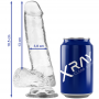 X RAY ARNeS DILDO REALISTA TRANSPARENTE 185 CM O 38 CM