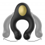 ARMONY ANILLO VIBRADOR SILICONA 3 MOTORES RECARGABLE NEGRO DORADO