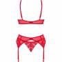 OBSESSIVE INGRIDIA SET TRES PIEZAS ROJO XS S