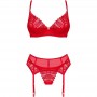 OBSESSIVE INGRIDIA SET TRES PIEZAS ROJO XS S