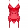 OBSESSIVE INGRIDIA CORSET TANGA ROJO XS S