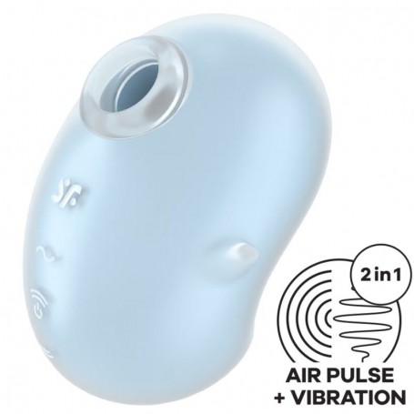 SATISFYER CUTIE GHOST VIBRADOR LAY ON AZUL CLARO