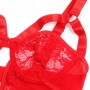 SUBBLIME TEDDY CON LIGA DETALLE ENCAJE Y TIRAS ROJO S M