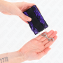 KINK MUaEQUERAS CORTAS DE ENCAJE TERCIOPELO Y UNIaN DE NYLON VIOLETA NEGRO 23 X 65 CM