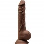 SILEXD MODELO 1 PENE REALISTICO SILICONA PREMIUM SILEXPAN MARRON 24 CM