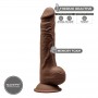 SILEXD MODELO 1 PENE REALISTICO SILICONA PREMIUM SILEXPAN MARRON 24 CM